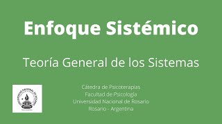 Enfoque Sistémico  Teoría General de los Sistemas [upl. by Salis575]