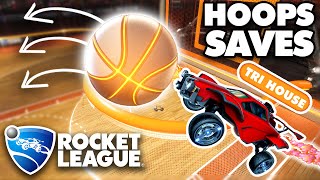 Rocket League HOOPS Tips amp Tricks SAVES amp DEFENSE Training Pack Included [upl. by Red]