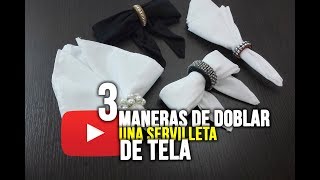 DIY SERVILLETAS DOBLADAS EN 3 MANERAS DIFERENTES 😇🙃 [upl. by Anastasie]