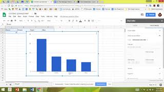 Making a Simple Bar Graph in Google Sheets 42018 [upl. by Zollie579]