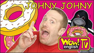 Johny Johny Yes Papa from Steve and Maggie for Kids  No Papa Song for Children Wow English TV [upl. by Ellie233]