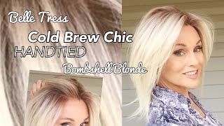 Belle Tress COLD BREW CHIC HANDTIED Wig Review  Bombshell Blonde  SISTER STYLE [upl. by Lleznod]