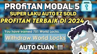 Modal 5DL Profit Gampang 🔥 High Demand Auto Cuan Banyak 💰  Growtopia Profit [upl. by Attinahs]