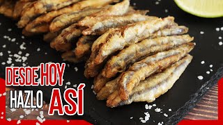 😋 BOQUERONES FRITOS Muy Crujientes ► Receta de BOQUERONES REBOZADOS Fáciles [upl. by Ecylahs]