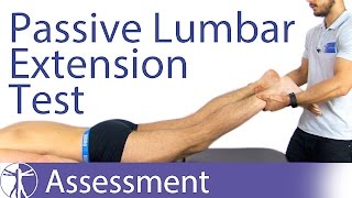 Passive Lumbar Extension Test PLET  Lumbar Instability [upl. by Eiramacissej]