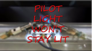 How to clean Pilot Light that wont light  stay lit [upl. by Gerita]