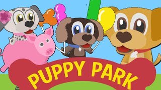 Toddler Learning Videos at Puppy Park  Learn alphabet counting shapes and more [upl. by Hanfurd186]