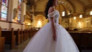 How to walk in wedding ball gown dress by Oksana Zayko [upl. by Tallou678]