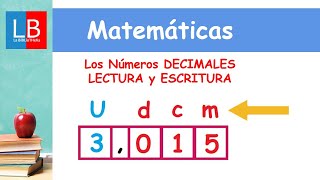 Los Números DECIMALES LECTURA y ESCRITURA ✔👩‍🏫 PRIMARIA [upl. by Oxford]