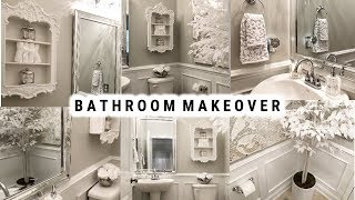 DIY Small Bathroom Makeover  Glamorous Ideas On A Budget  Before And After [upl. by Rosaline271]