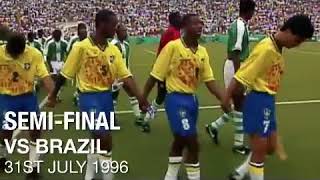 Nigeria 4  3 Brazil Semi final Atlanta 1996 Olympics [upl. by Sinnej]