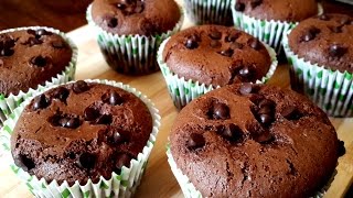 Eggless Chocolate Muffins without Condensed Milk [upl. by Anilatac]