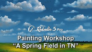 Rebelle 5 Pro Full Landscape Digital Painting Workshop  A Spring Field in TN  Wildlife Painting [upl. by Cioban294]