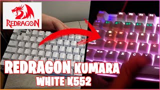 REDRAGON Kumara K552 White  PERSONALIZAR RGB del teclado [upl. by Nitnerb]