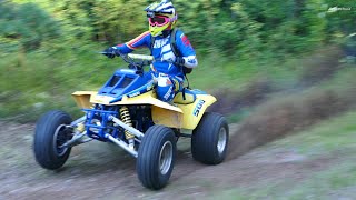 SUZUKI QUADZILLA LT500R 2STROKE INSANE POWER amp SOUNDS [upl. by Parlin]