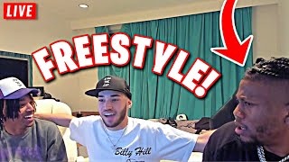 Adin Ross Freestyles With Zias amp B Lou Funny [upl. by Gabbi902]