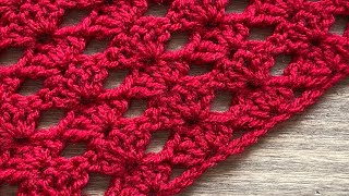 How to  Crochet Lacey Shell stitch [upl. by Markiv856]