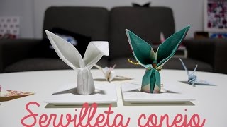 Cómo doblar servilletas en forma de conejo  origami [upl. by Nizam]