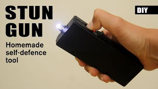 How to make a Powerful Stun gun from scratch  DIY [upl. by Nylhtac]