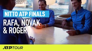 Round Table With Nadal Djokovic amp Federer  Nitto ATP Finals  ATP [upl. by Nich683]