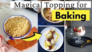 5 mins Magical Topping recipe that every Homebaker needs  Streusel Topping Recipe [upl. by Meisel]