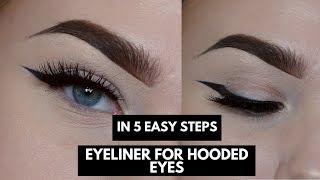 EYELINER FOR HOODED EYES IN FIVE STEPS  Anna Jeanine [upl. by Guinevere]