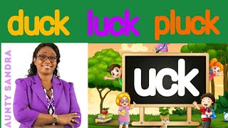 The uck word family  Rhyming Words  Kindergarten Reading Skills  short sound vowel  Phonics [upl. by Nerok]