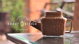 How I Make a Handmade Teapot Without Pottery Wheel — A Pinch Teapot Tutorial [upl. by Limann]