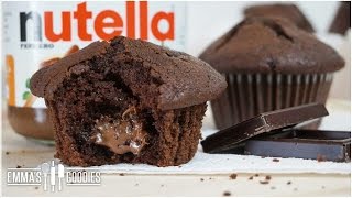 Moist Chocolate Muffin Recipe  Nutella Muffins [upl. by Avenej]