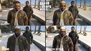 GTA 5 Remastered vs NaturalVision Evolved vs CineREALISM vs Realism Beyond Graphics MOD Comparison [upl. by Adelbert]