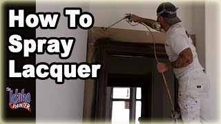 Spraying Lacquer How To Spray Lacquer w Airless Sprayer [upl. by Azitram]