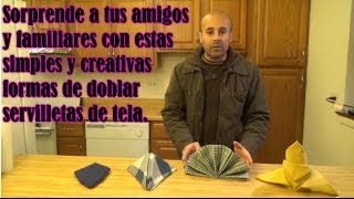 Como Doblar Servilletas De Tela Para Una Mesa [upl. by Ecyac480]