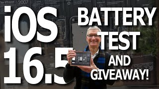 iOS 165 Battery Life  Battery Drain  Battery Performance Test  Giveaway [upl. by Xineohp228]