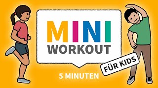 MINI WORKOUT für Kids ohne Geräte amp wenig Platz  vlamingo [upl. by Otrebla]