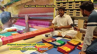 kanchipuram silk sarees manufacturers and wholesalers  kanchipuram silk sarees direct from weavers [upl. by Peyter]