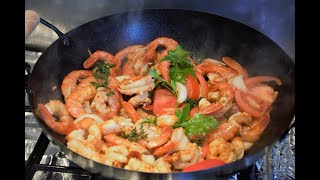 Recette Crevettes Sautées [upl. by Pettit]