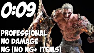 Resident Evil 4 Remake ➤ Krauser FASTEST KILL EVER  NO DAMAGE PROFESSIONAL NG 4K60ᶠᵖˢ [upl. by Rajiv]