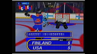 Olympic Hockey Nagano 98 on N64 gameplay [upl. by Suirtimed295]