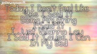 Bruno Mars  The lazy song  LYRICS [upl. by Gurtner]