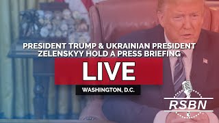 LIVE REPLAY Pres Trump and Ukrainian President Zelenskyy Meet and Hold a Press Briefing  22825 [upl. by Naujat]