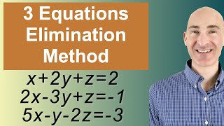 Solving Systems of 3 Equations Elimination [upl. by Jarv]