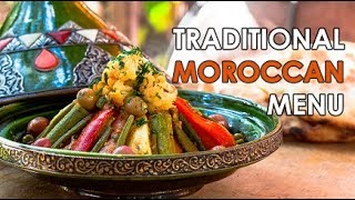 ENG Traditional Moroccan Menu  مائدة أطباق مغربية  CookingWithAlia [upl. by Enelyt]