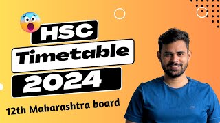 HSC timetable 2024  12th Maharashtra Board exam 2024 update [upl. by Mixie910]