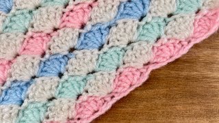 How to  Crochet Solid fill shell stitch [upl. by Trinl619]