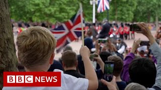 Trooping the Colour celebrated by Platinum Jubilee crowds  BBC News [upl. by Aglo]