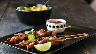 Kylling satay med mangosalat  Trines Mat [upl. by Fried]