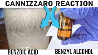 Cannizzaro Reaction  Benzyl alcohol and Benzoic Acid from Benzaldehyde [upl. by Toogood]