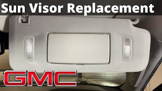 GMC Yukon amp Sierra Sun Visor Replacement  How To Remove Replace Change Vanity Light DIY [upl. by Anaitit139]