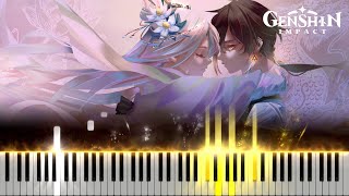 ｢Lovers Oath FULL｣  Genshin Impact OST Piano Cover Sheet Music [upl. by Clarise]