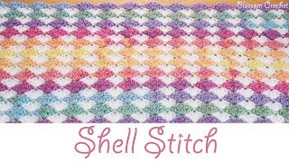 Stunning Crochet Shell Stitch  Blanket  Scarf beginner friendly [upl. by Atiuqan]